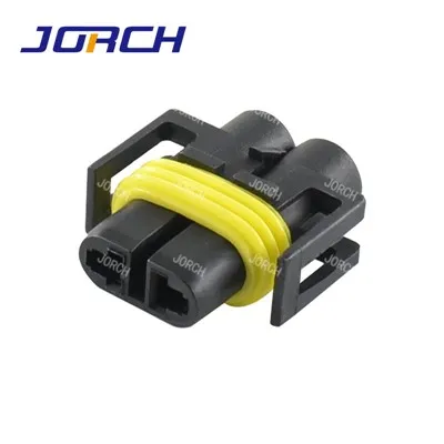 Ūdensizturīgs 2 kontaktu sieviešu H11 priekšējo lukturu un miglas lukturu vadu savienotājs DJ7028Y-2.8-21